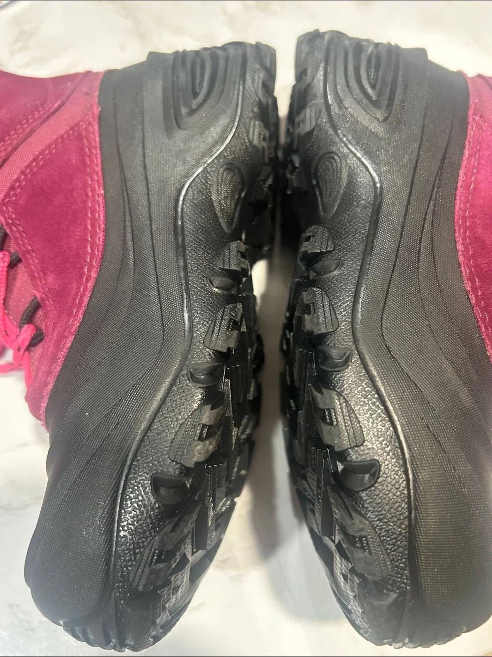 The North Face Kids Waterproof Snow Boots in Burgundy and Pink